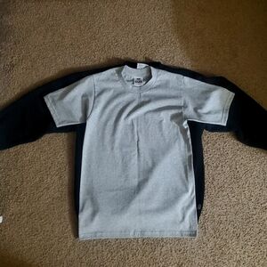 Pro Club crew neck plus a plain grey Pro Club shirt